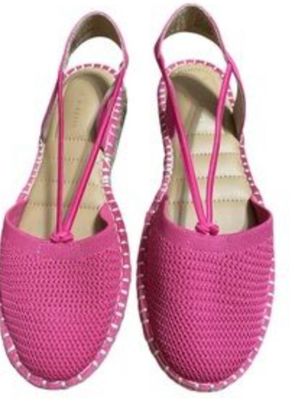 Kelly & Katie Pink Knit Slingback Espadrilles